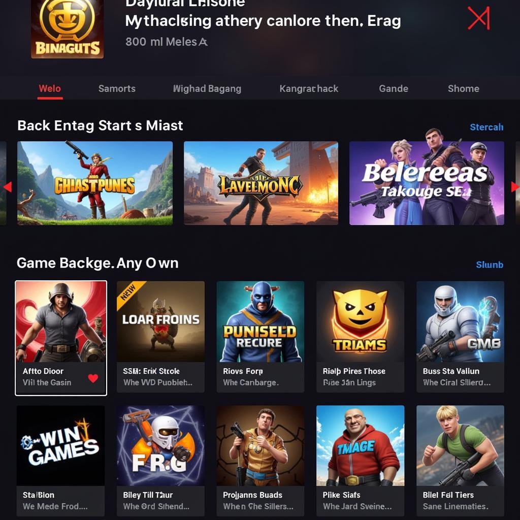 Kho game đa dạng trên Garena Total