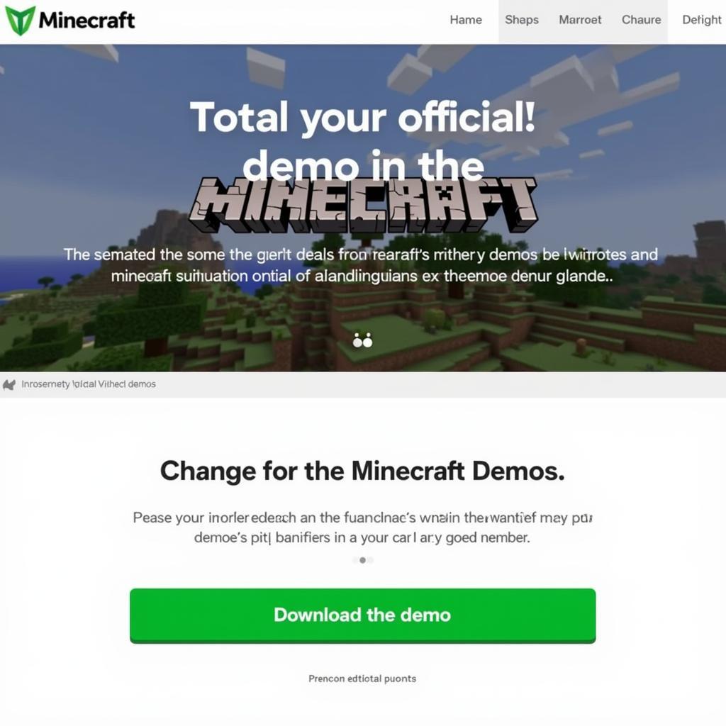 Download Minecraft Demo