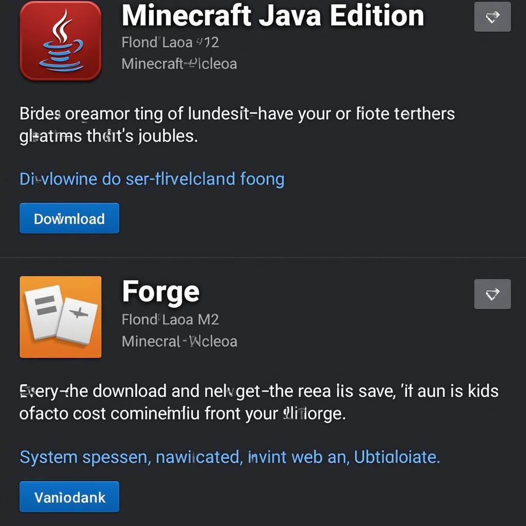 Tải Minecraft Java và Forge