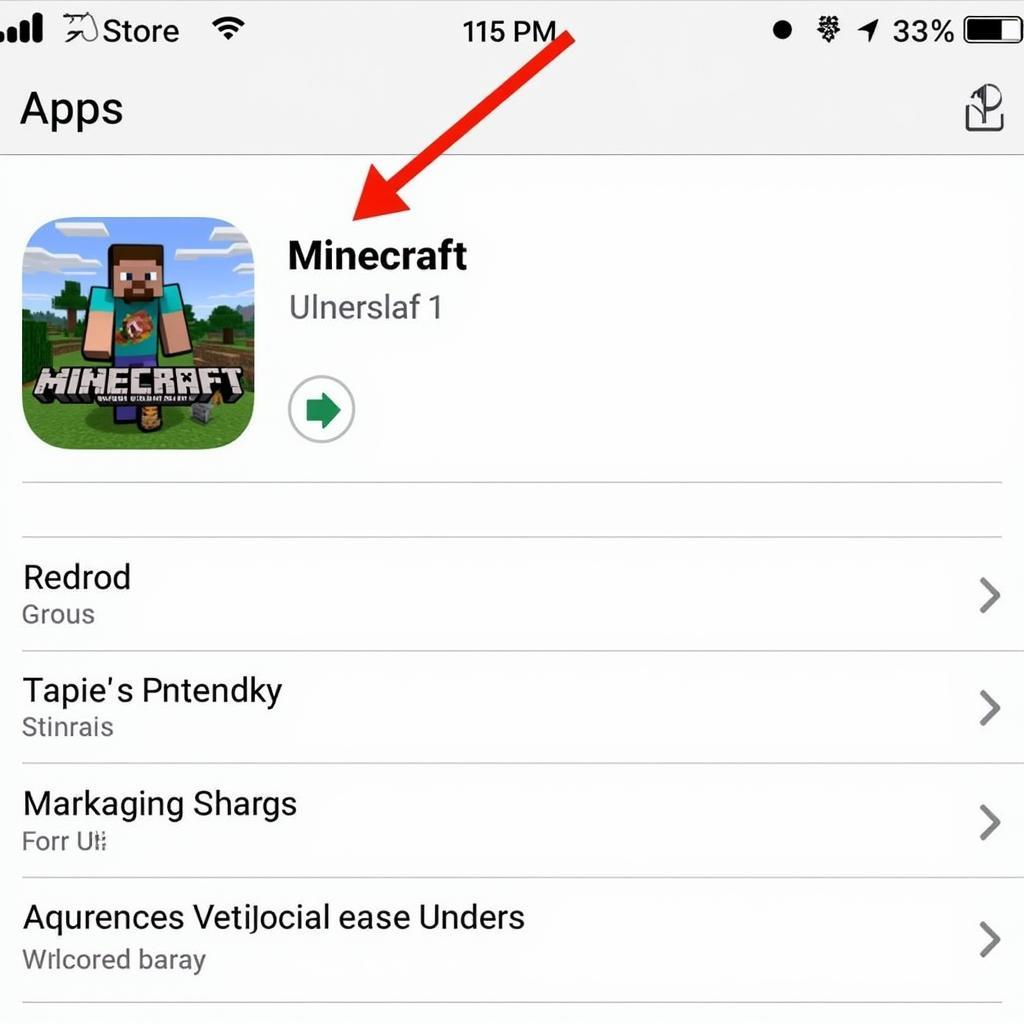 Tải Minecraft trên App Store