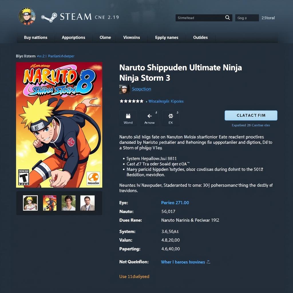 Tải Naruto Shippuden Ultimate Ninja Storm 3 trên Steam