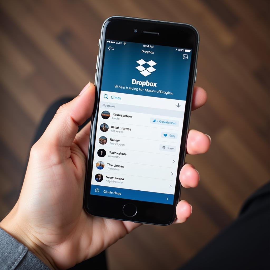 Tải nhạc Dropbox về điện thoại