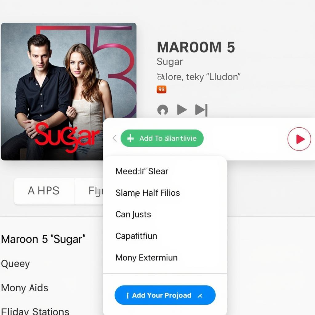 Hình ảnh giao diện tải nhạc Maroon 5 Sugar