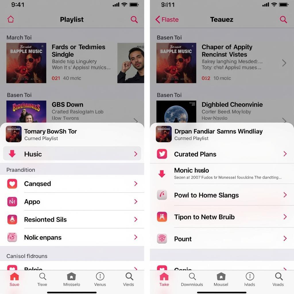 Giao diện ứng dụng Apple Music