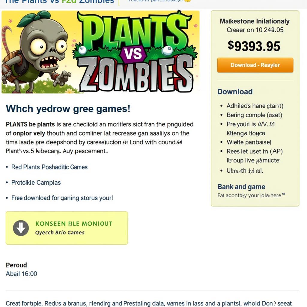 Tải Plants vs Zombies Miễn Phí