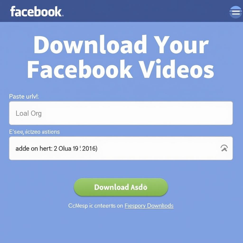 Tải video Facebook bằng trang web