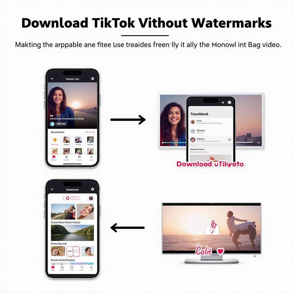 Tải video TikTok không logo bằng ứng dụng điện thoại