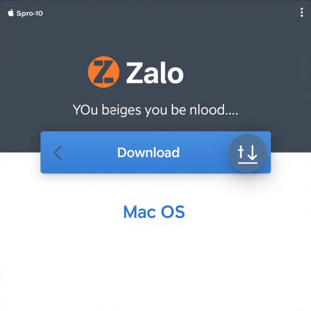 Trang chủ Zalo với nút tải về cho Mac OS