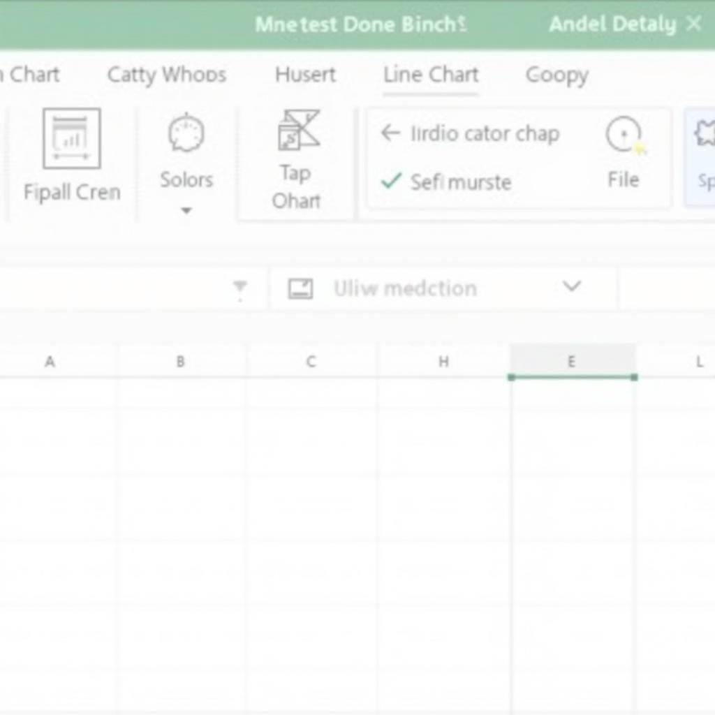 Giao diện tạo biểu đồ đường trong Excel