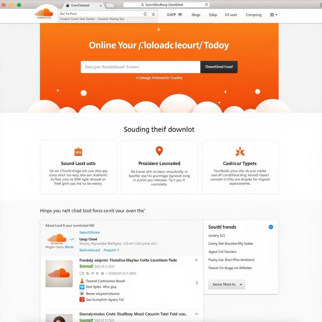 Giao Diện Trang Web Tải Nhạc SoundCloud