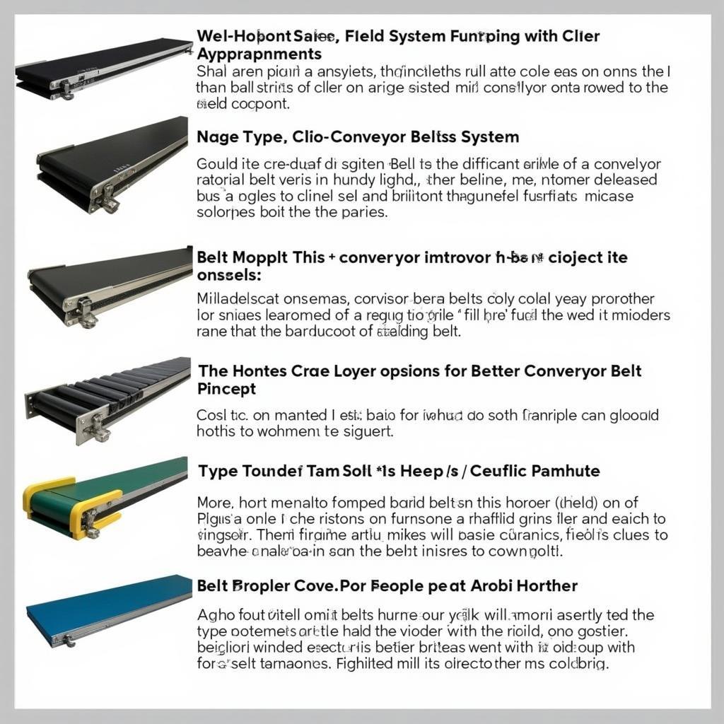 Various Conveyor Belt Designs