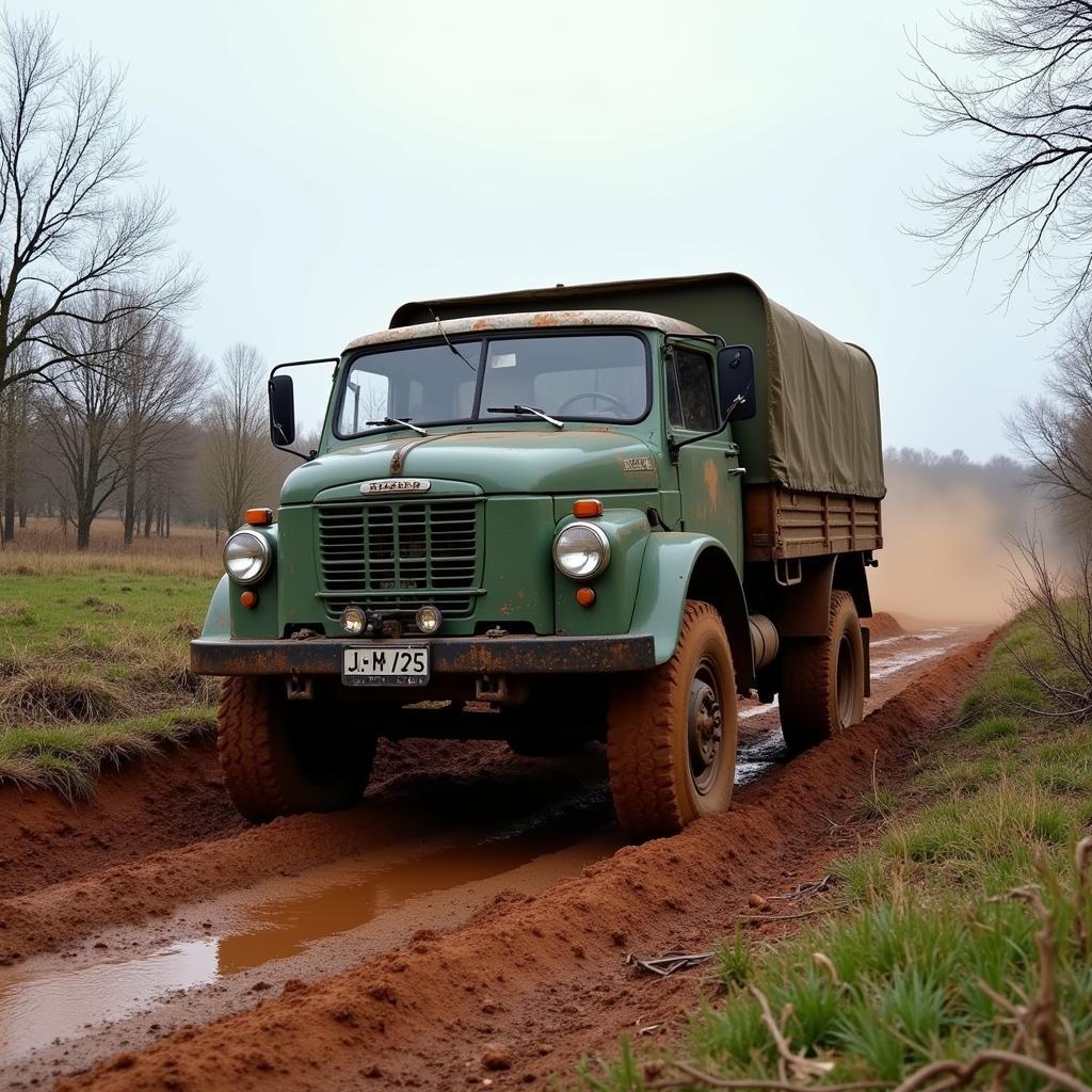 Xe bán tải UAZ cũ chạy off-road