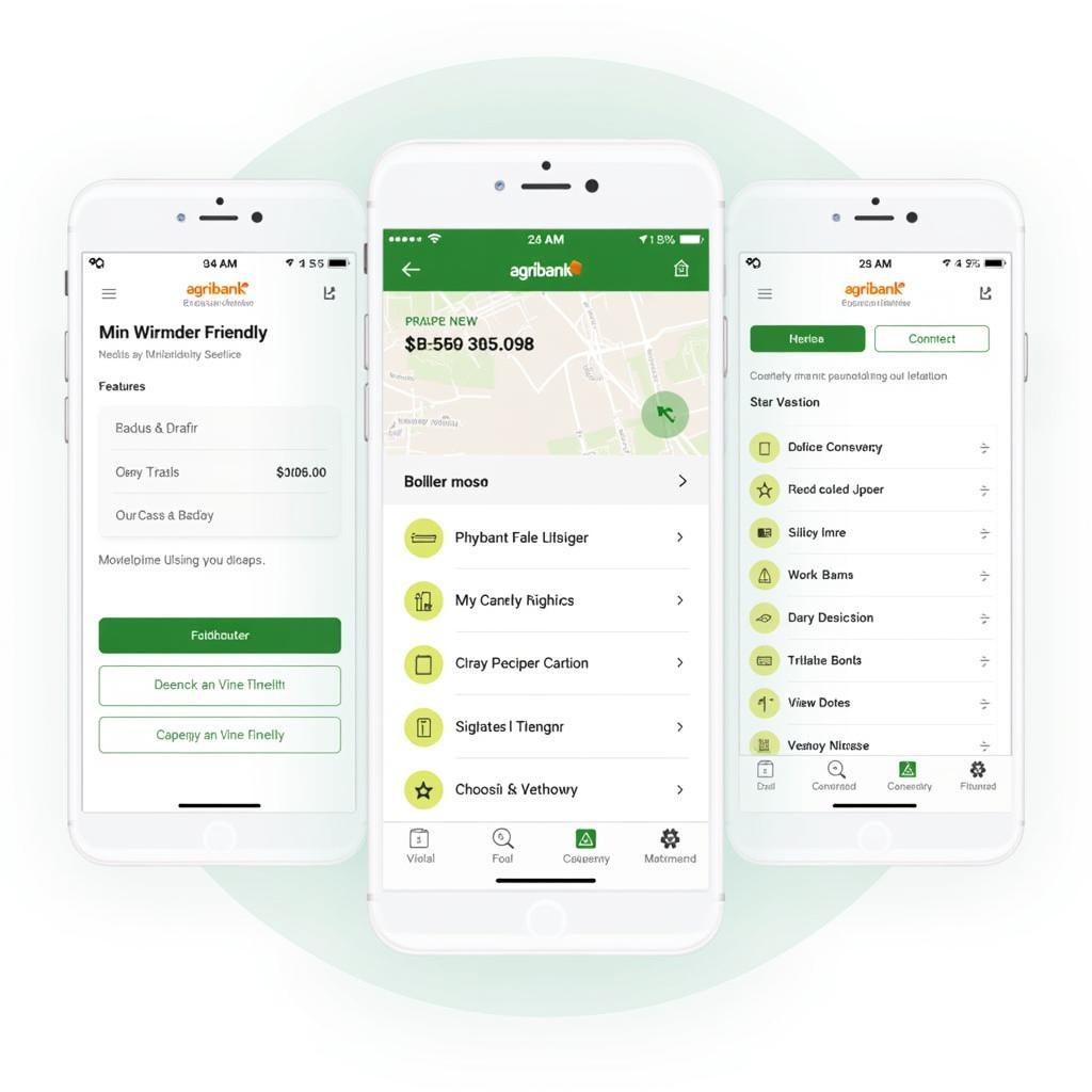 Giao diện ứng dụng Agribank E Mobile Banking