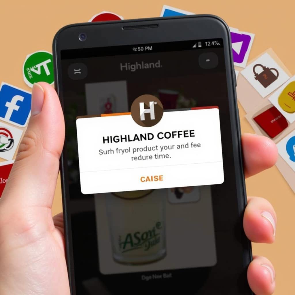 Ứng dụng nhận mã Highland Coffee