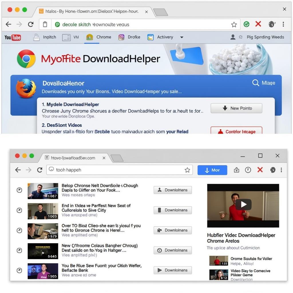 Giao diện Video DownloadHelper