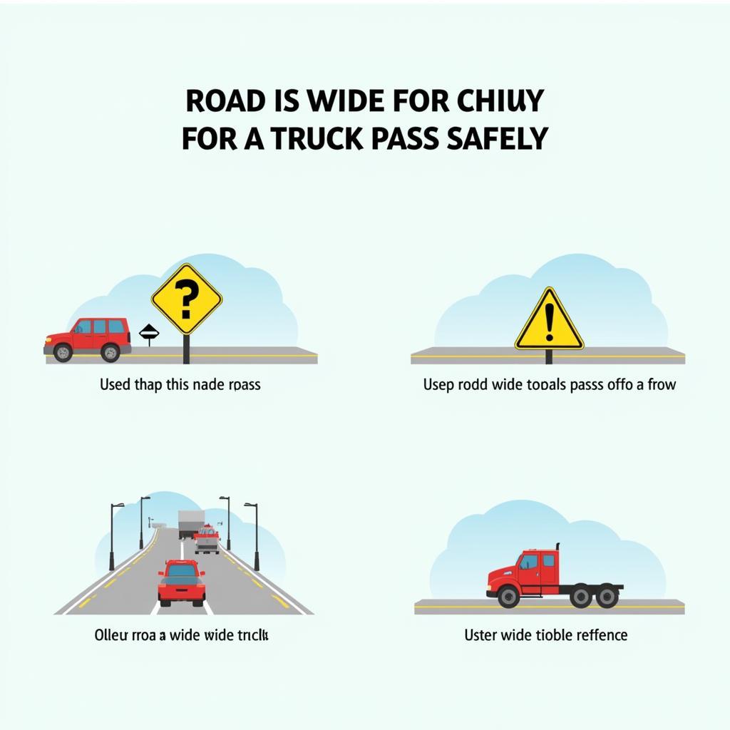 Measuring road width for truck clearance