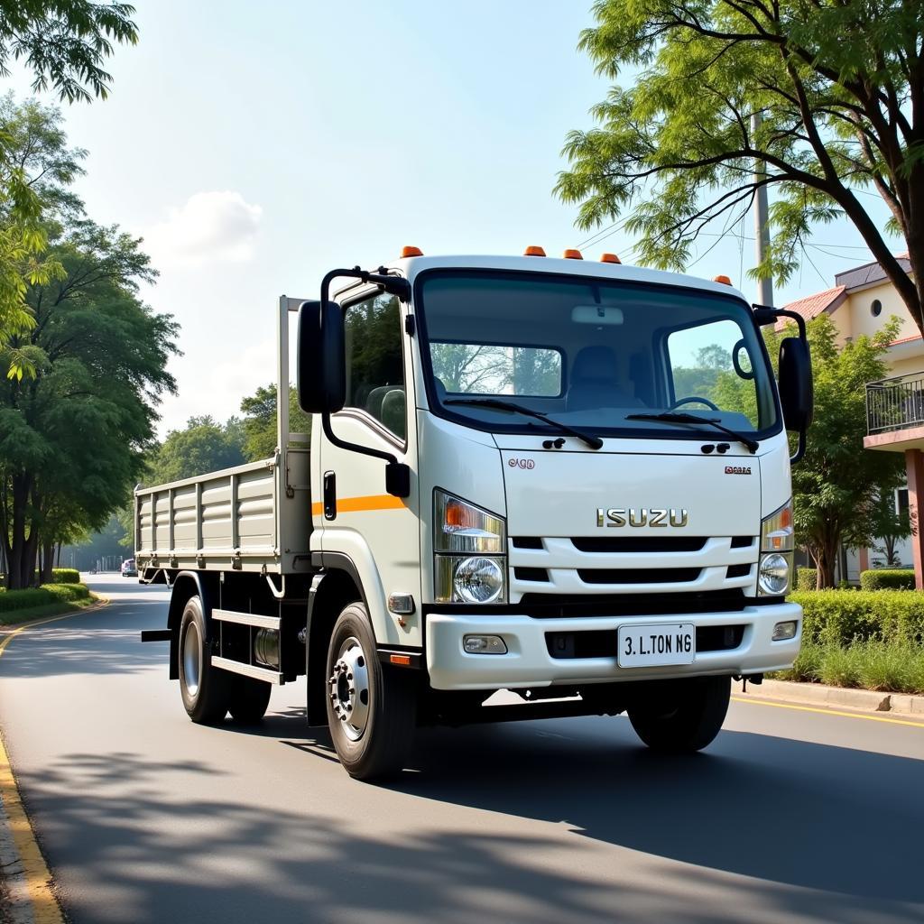 Xe tải Isuzu 3t5 vận hành trên đường