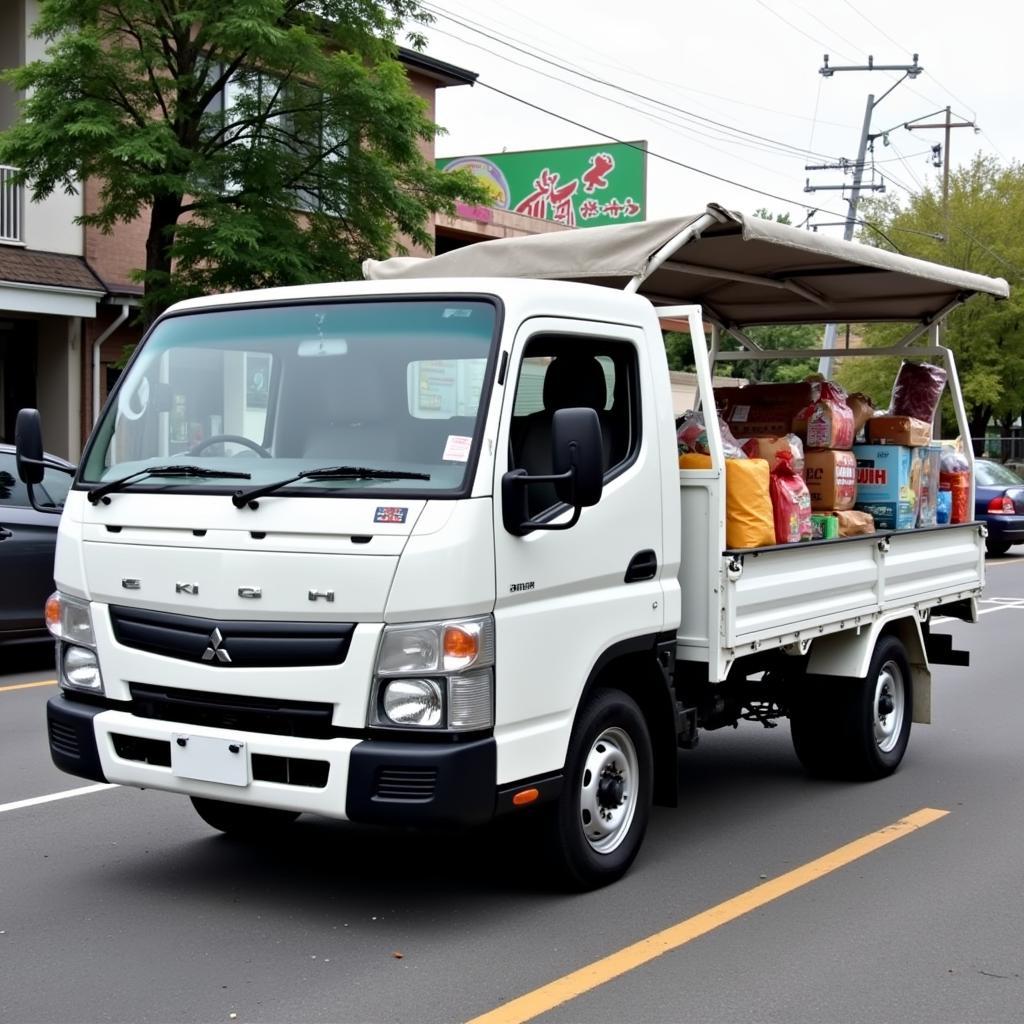 Xe tải Mitsubishi 1.9 tấn chở hàng