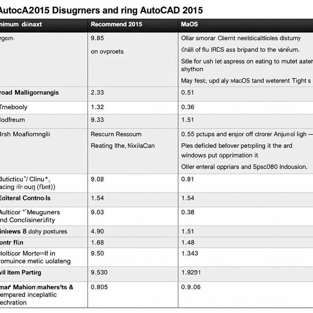 Yêu cầu cấu hình AutoCAD 2015