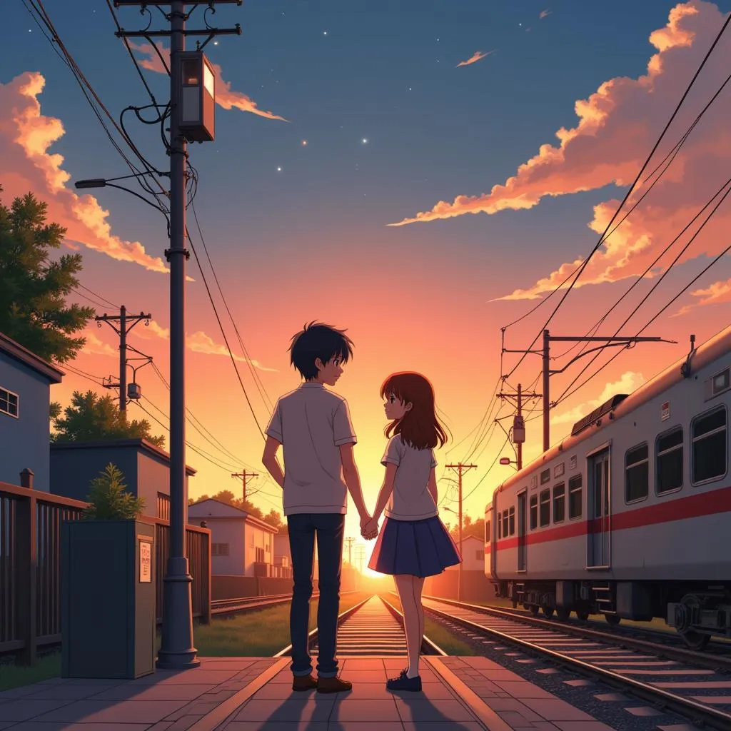 Hình nền anime Your Name.