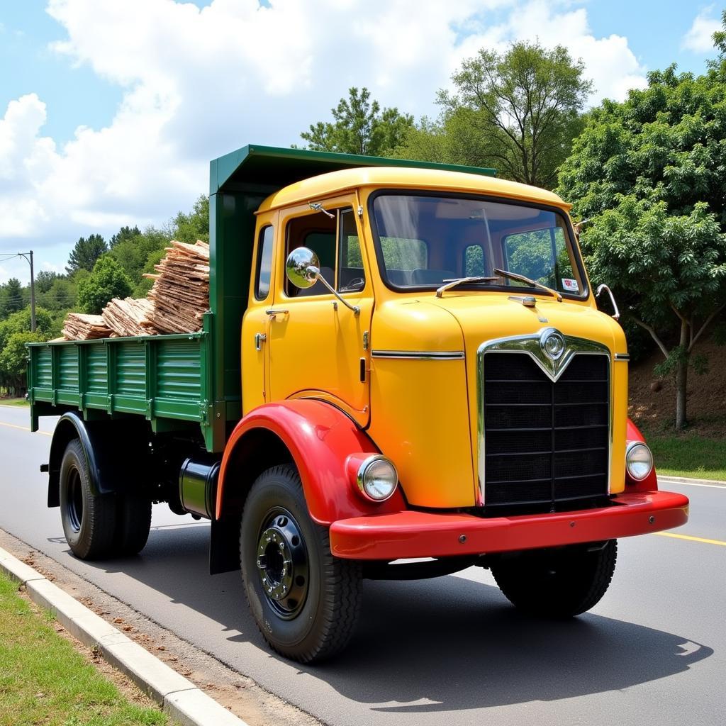 Zil 130 vận chuyển hàng hóa