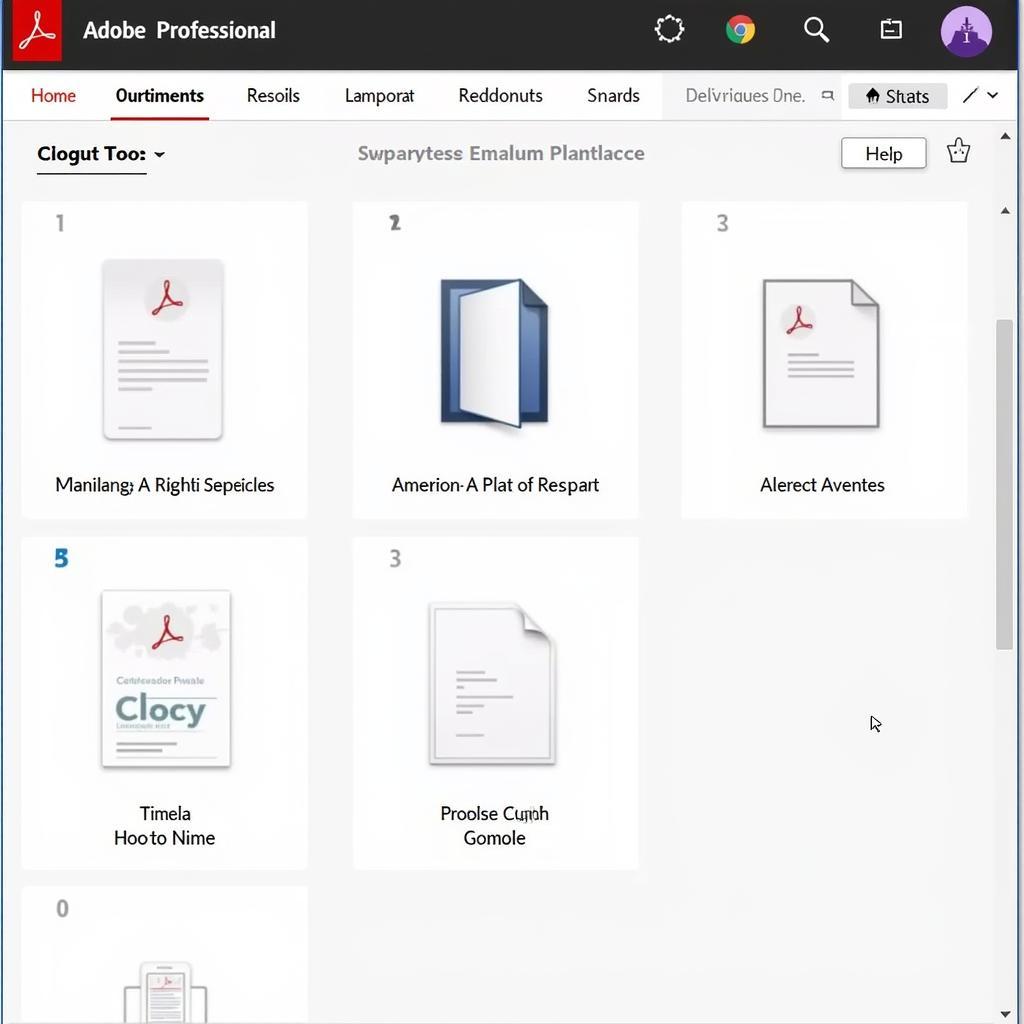 Adobe Acrobat Professional giao diện chính