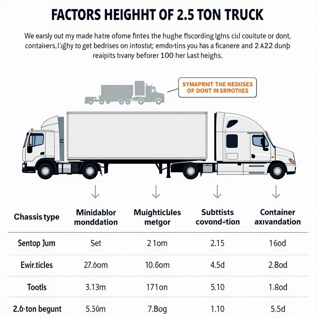 Các Yếu Tố Ảnh Hưởng Chiều Cao Xe Tải 2.5 Tấn