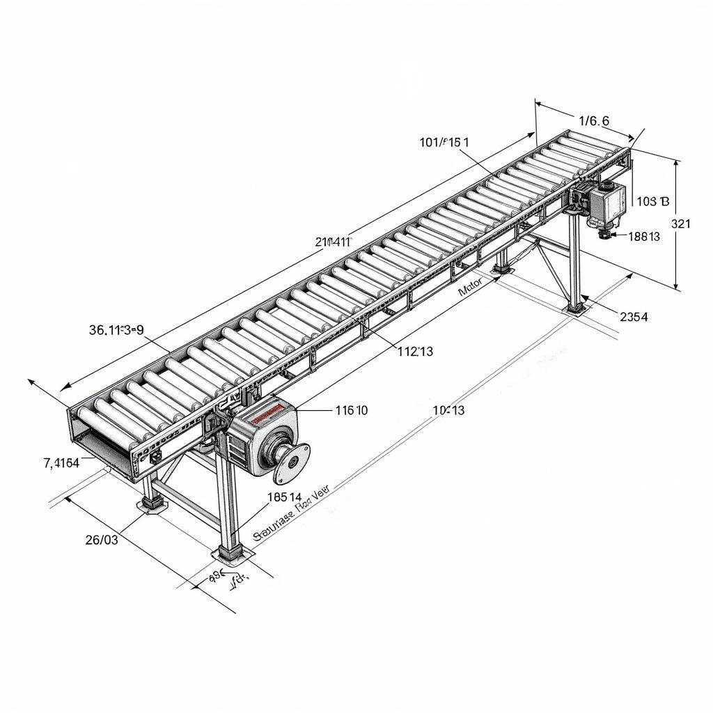 Bản vẽ chi tiết băng tải cao su rulo