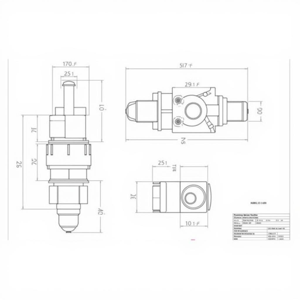 Bản vẽ CAD bộ truyền động cầu dao phụ tải hình chiếu