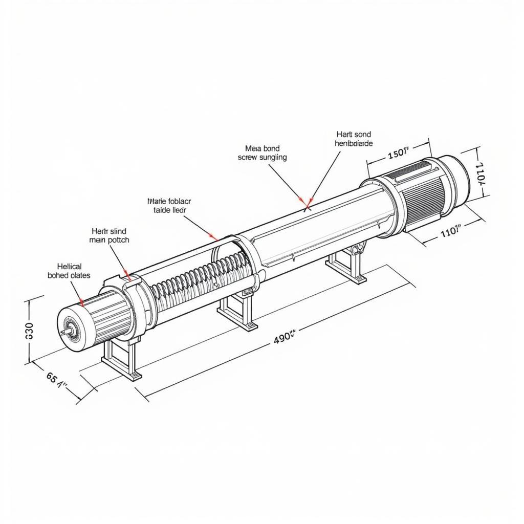 Bản vẽ CAD vít tải hệ thống vận chuyển