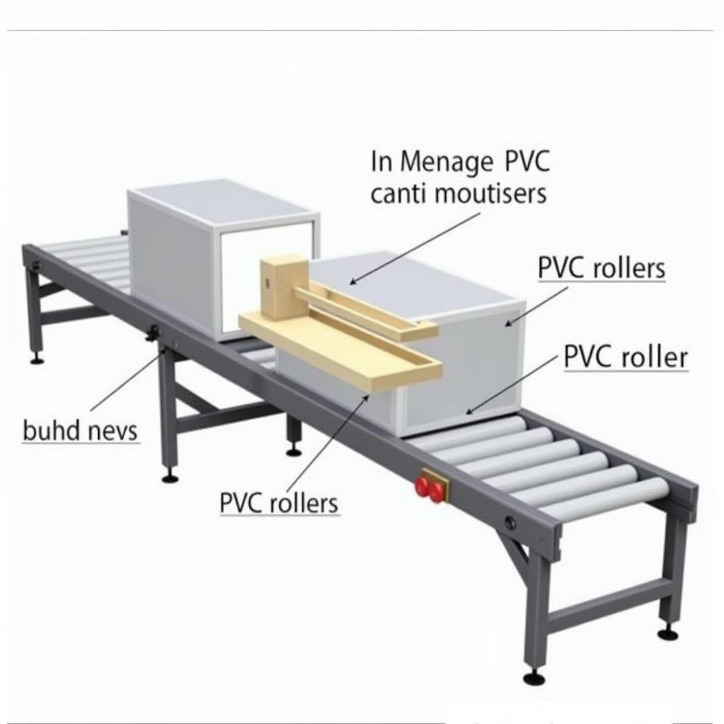 Cấu tạo băng tải con lăn nhựa PVC