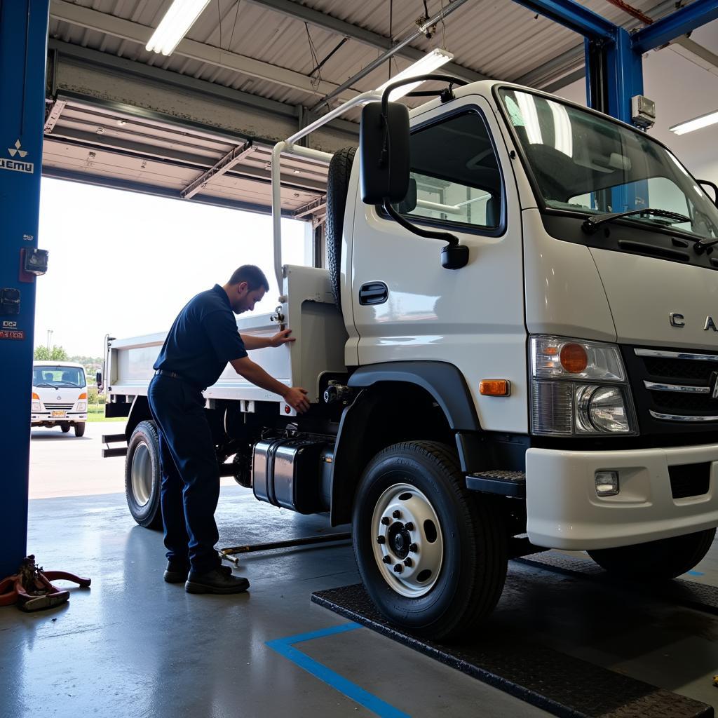 Bảo dưỡng xe tải Mitsubishi Canter