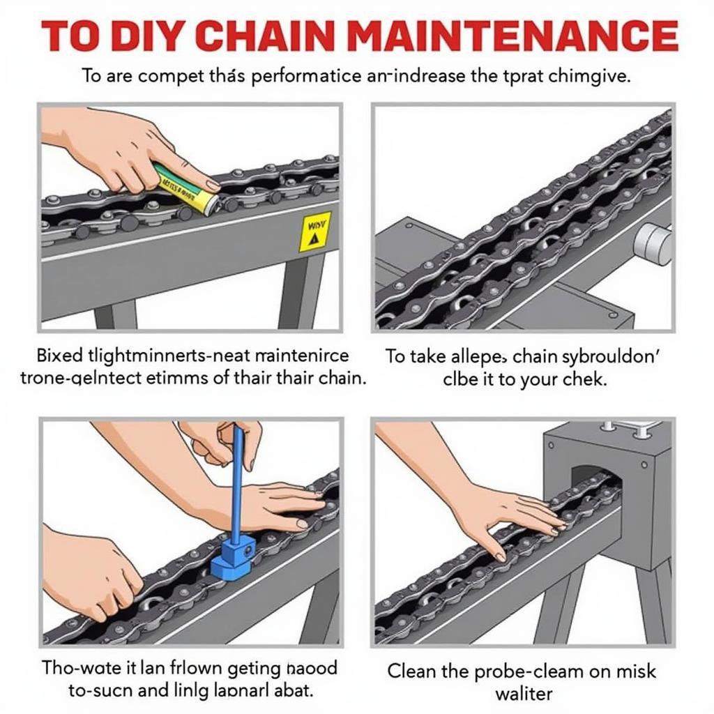 Bảo trì bộ truyền động băng tải sử dụng bộ truyền xích