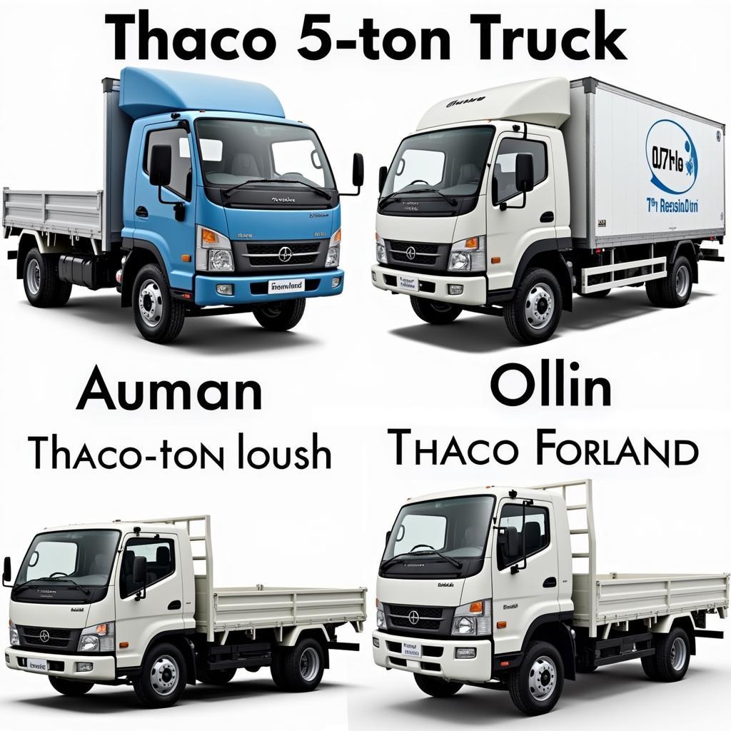 Các dòng xe tải Thaco 5 tấn phổ biến