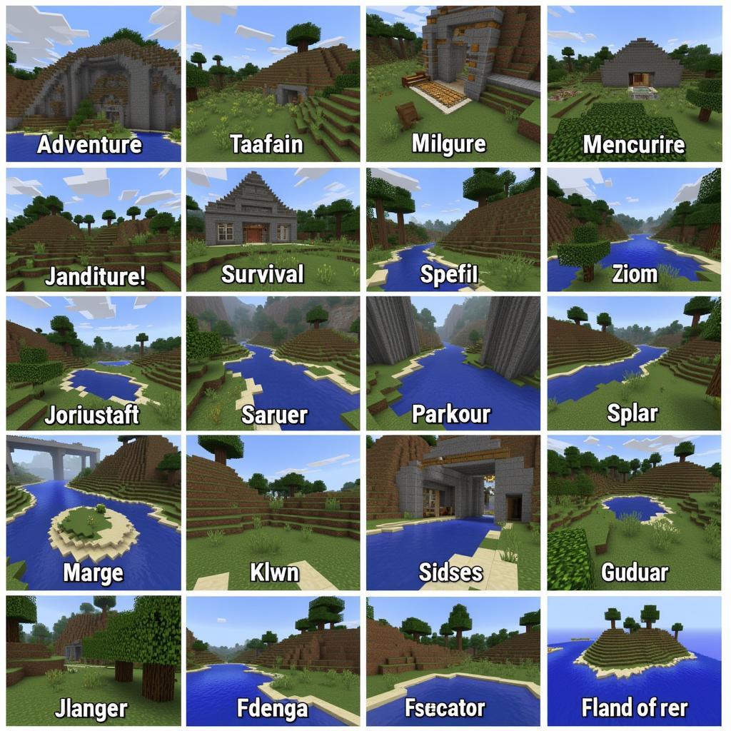 Các loại map Minecraft phổ biến