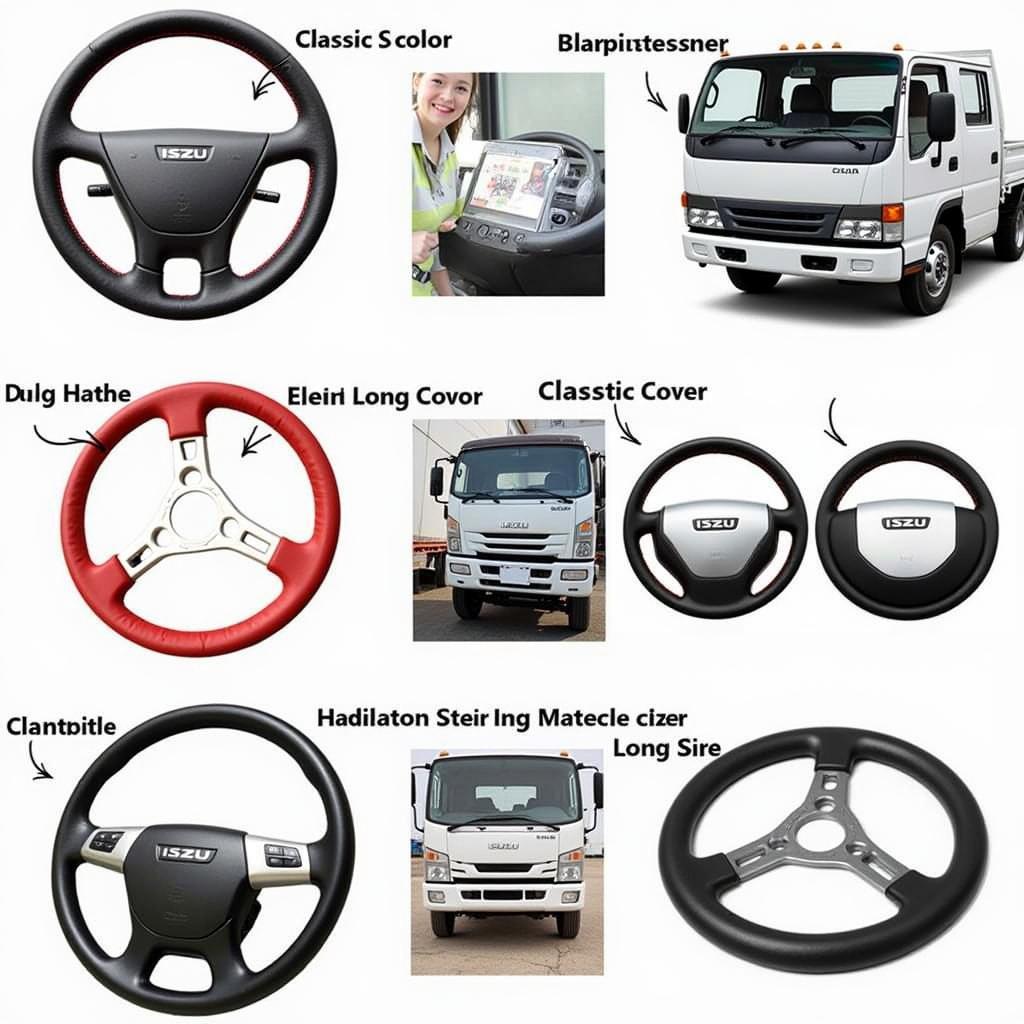 Các mẫu bọc vô lăng xe tải Isuzu đa dạng