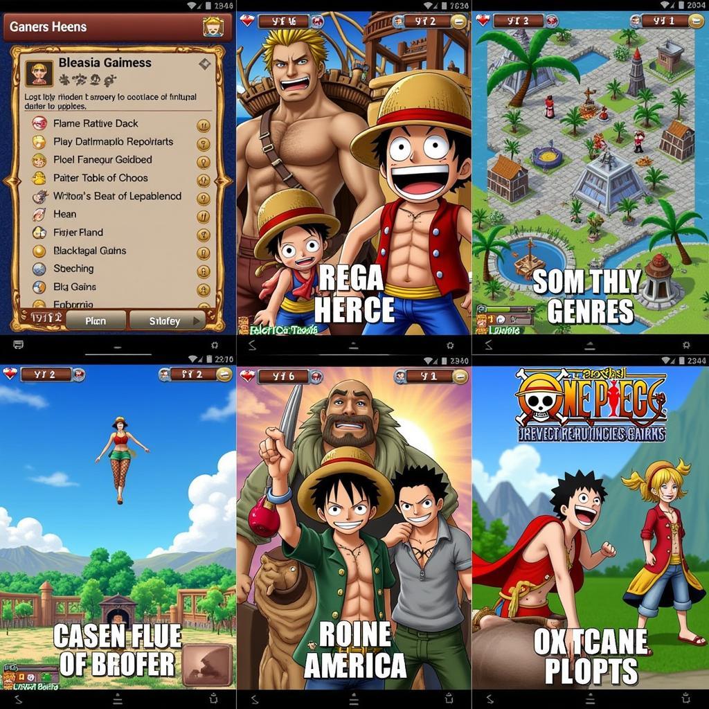 Các thể loại game One Piece trên điện thoại