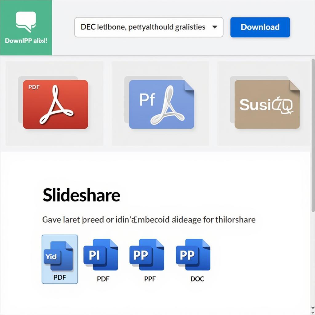 Giao diện Slideshare