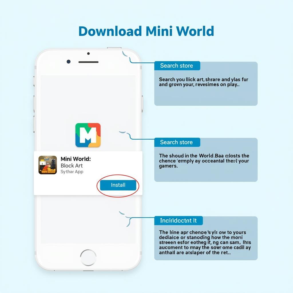 Cách tải Mini World trên điện thoại