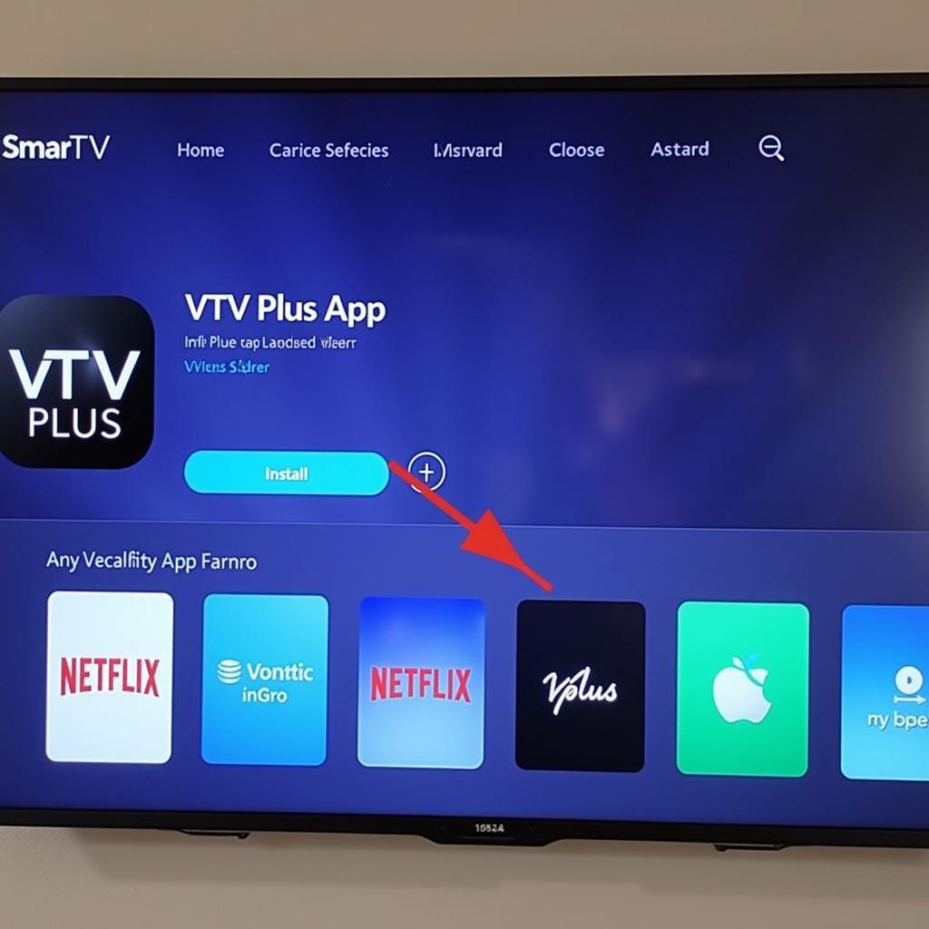 Cách tải VTV Plus trên SmartTV từ kho ứng dụng