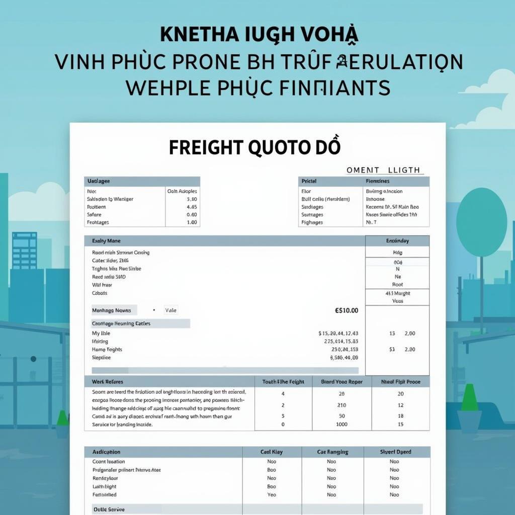 Cách tính cước vận tải hàng hóa tỉnh Vĩnh Phúc - Báo giá