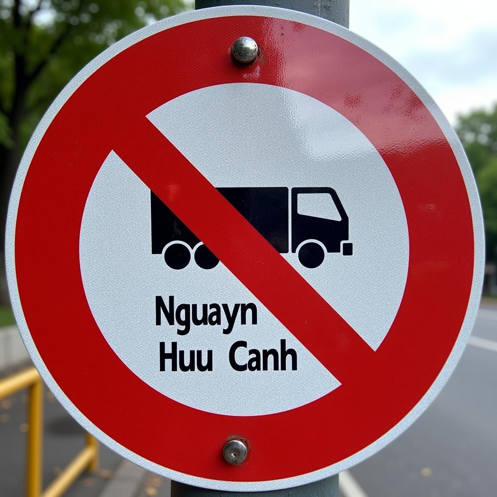 Cấm tải Nguyễn Hữu Cảnh biển báo