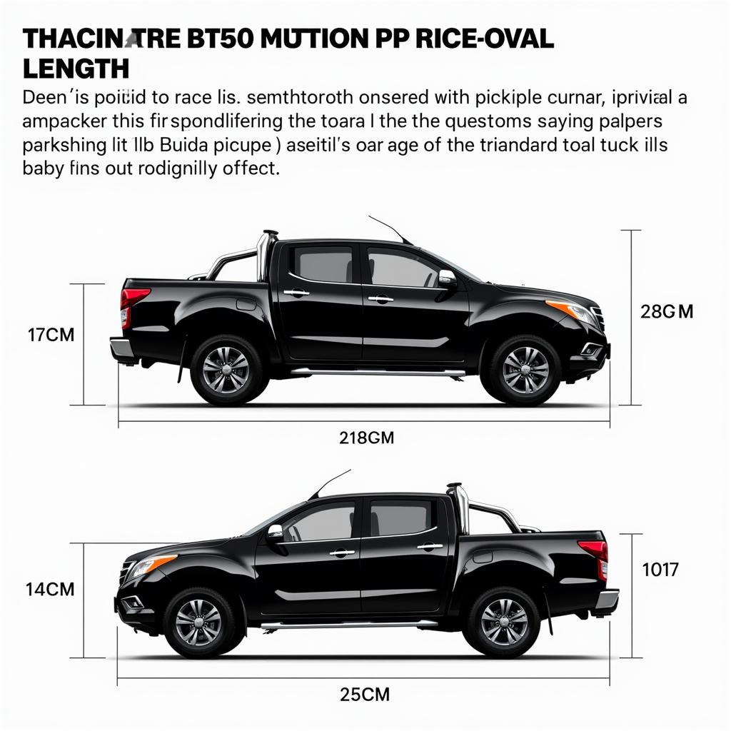 Chiều dài Mazda BT50 tổng quan