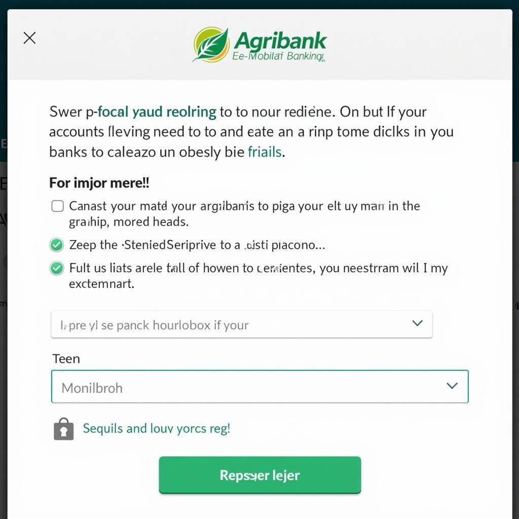 Đăng ký tài khoản Agribank E-Mobile Banking