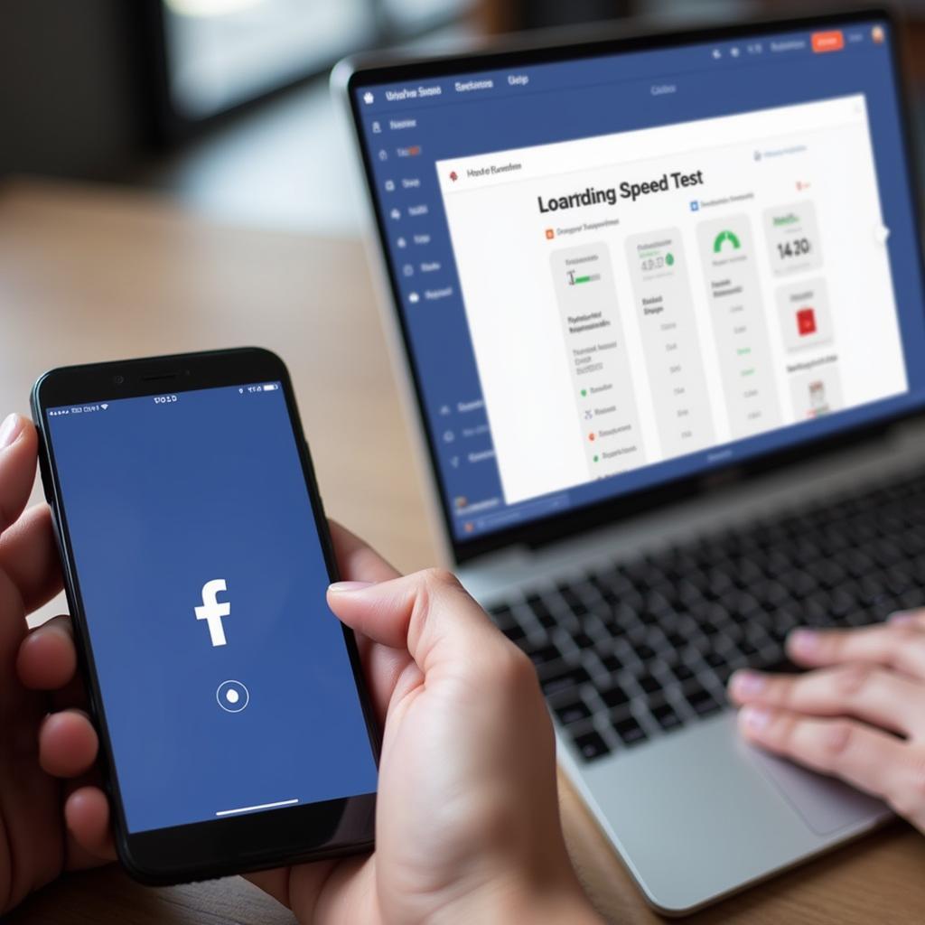 Facebook báo đang tải ảnh - Kiểm tra kết nối mạng