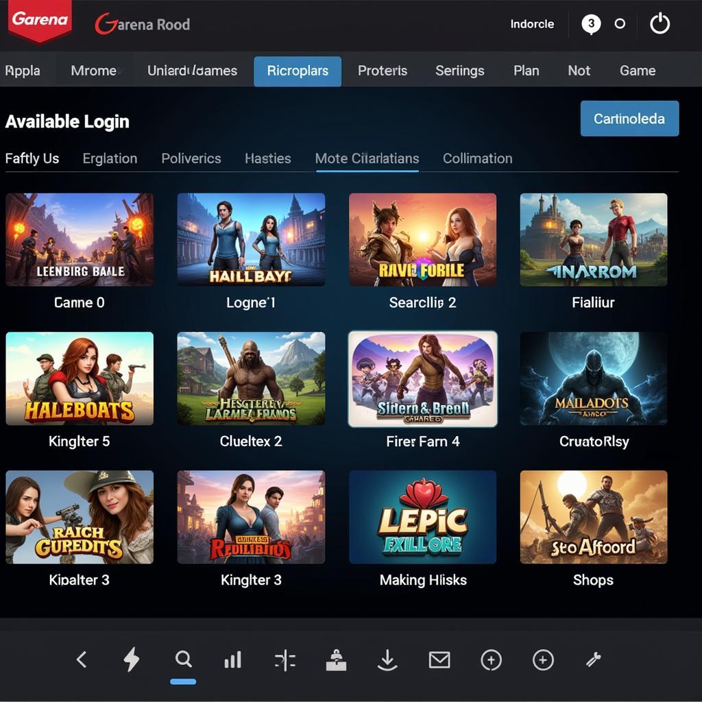 Giao diện Garena PC