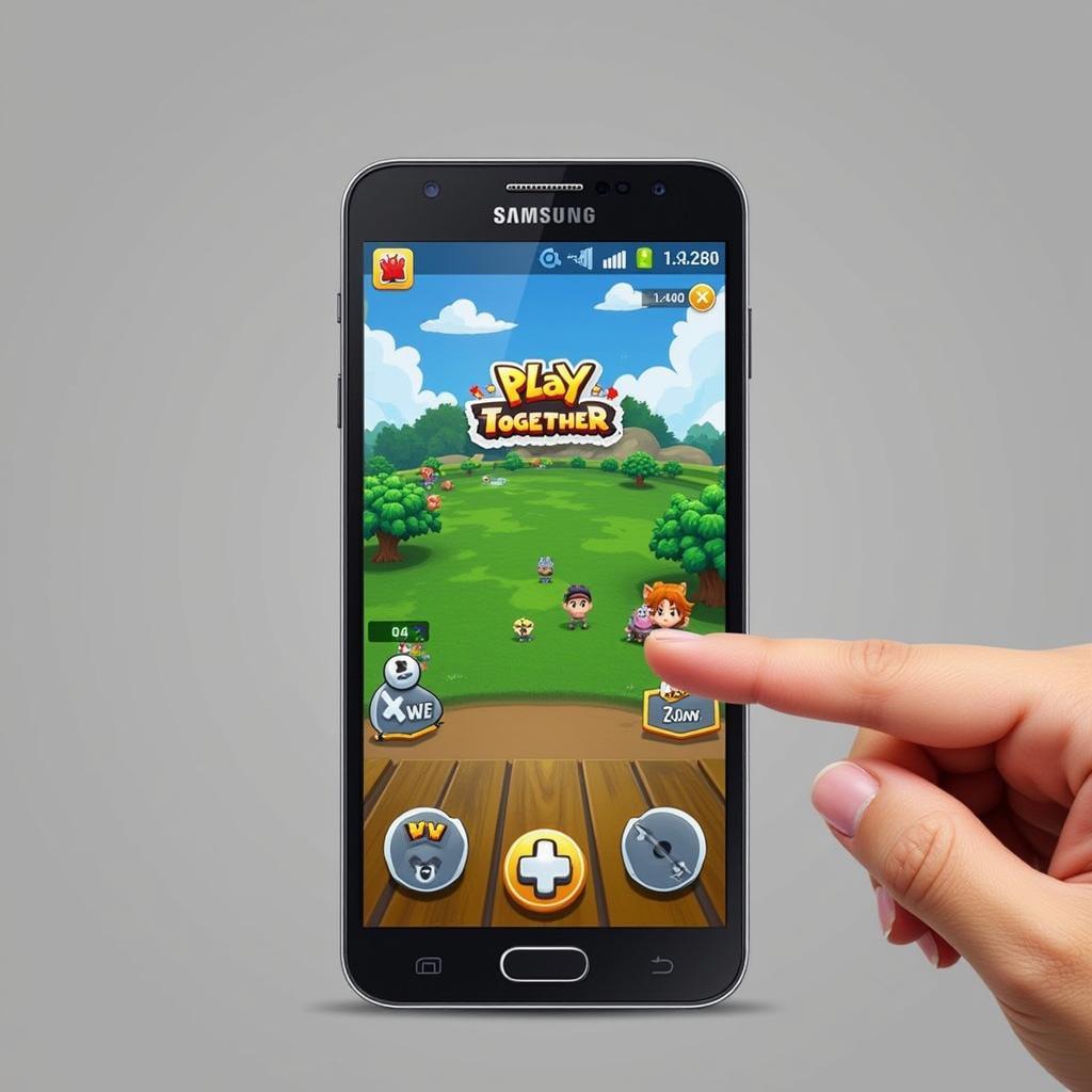 Giao diện Play Together trên điện thoại Samsung