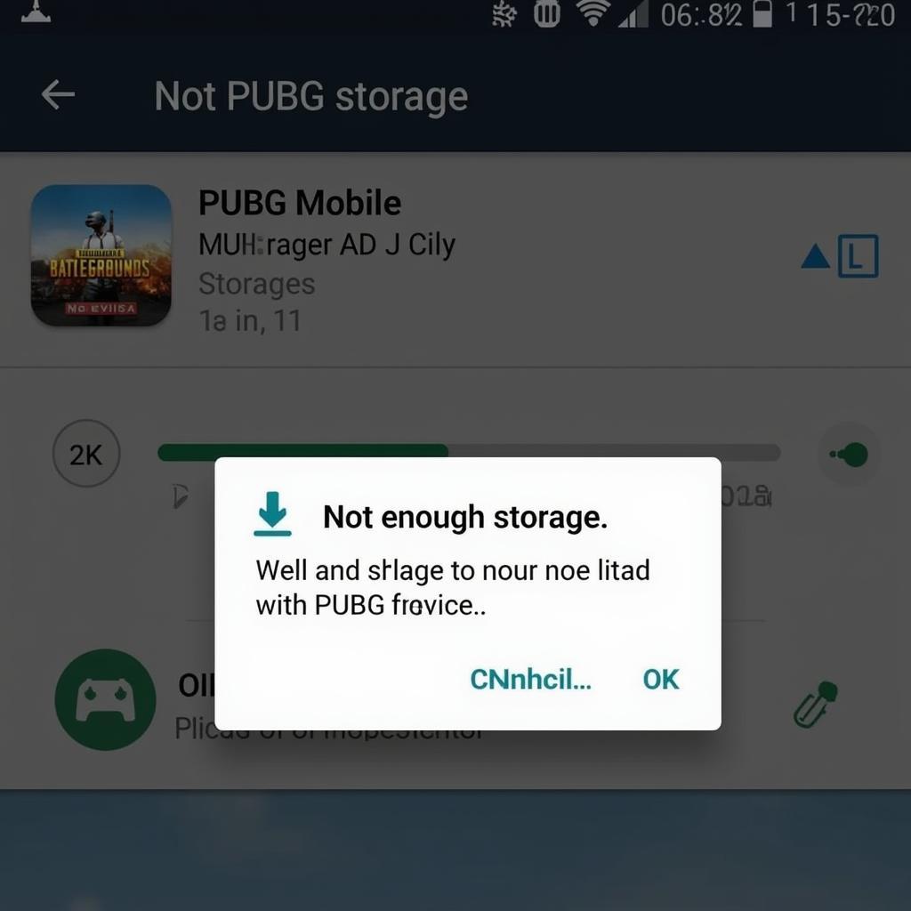 Không đủ dung lượng để tải PUBG Mobile