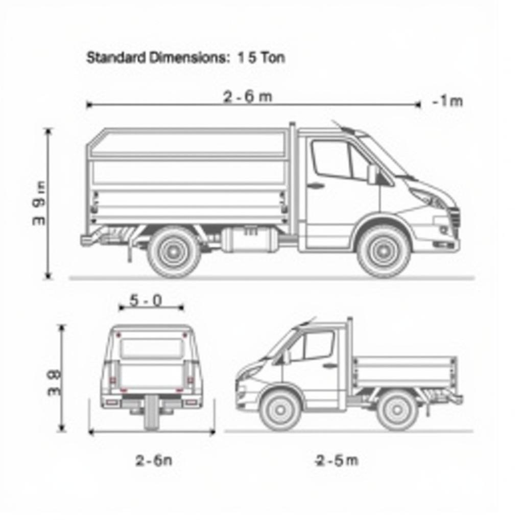 Kích thước xe tải 5 tấn tiêu chuẩn