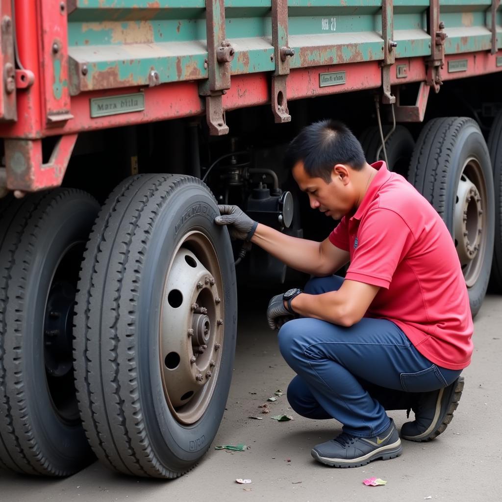 Kiểm tra kỹ lưỡng xe tải cũ Ninh Bình